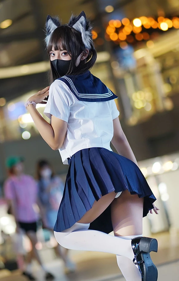 抖音网红coser职业奶妈三水子 JK猫猫